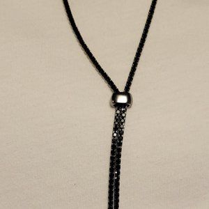*HOST PICK* NWOT Black Crystal Lariat